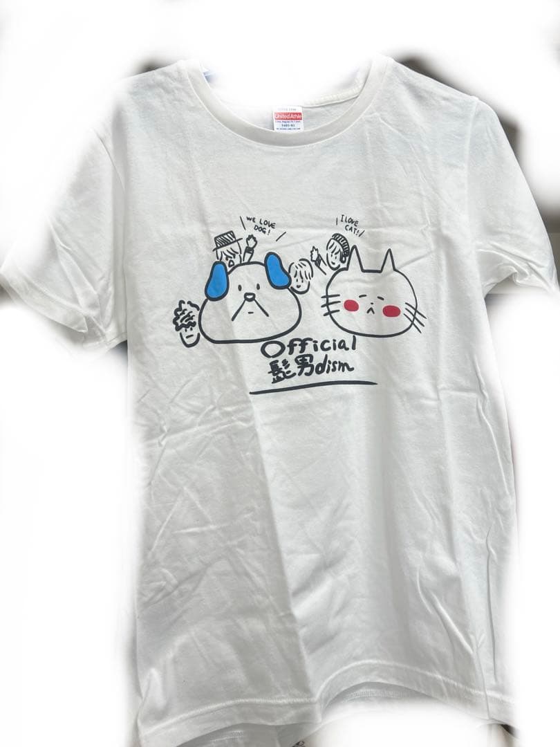 Official髭男dism  髭男　犬猫Tシャツ　Mサイズ　ラバーバンド