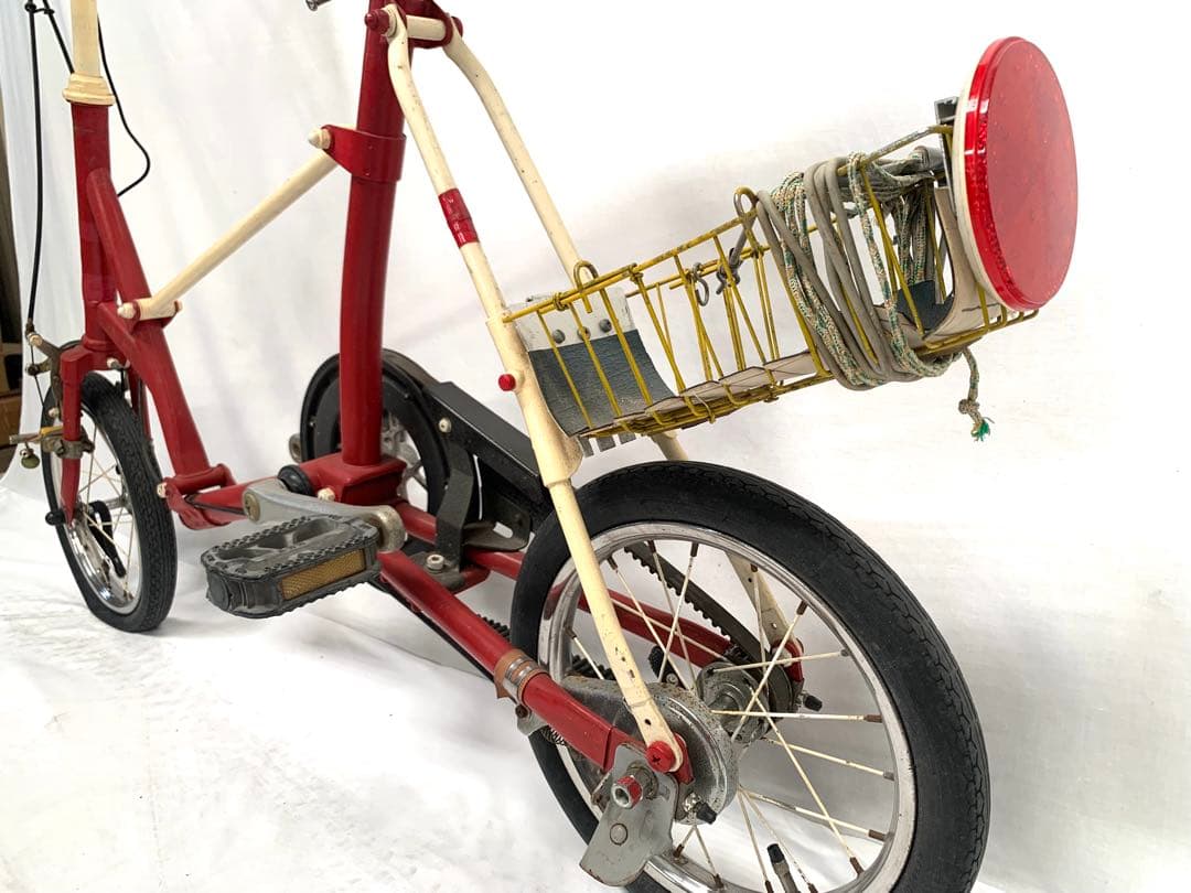 【現状品】送料無料ベルトドライブ折り畳み自転車 ミニベロ 小径車 14インチ