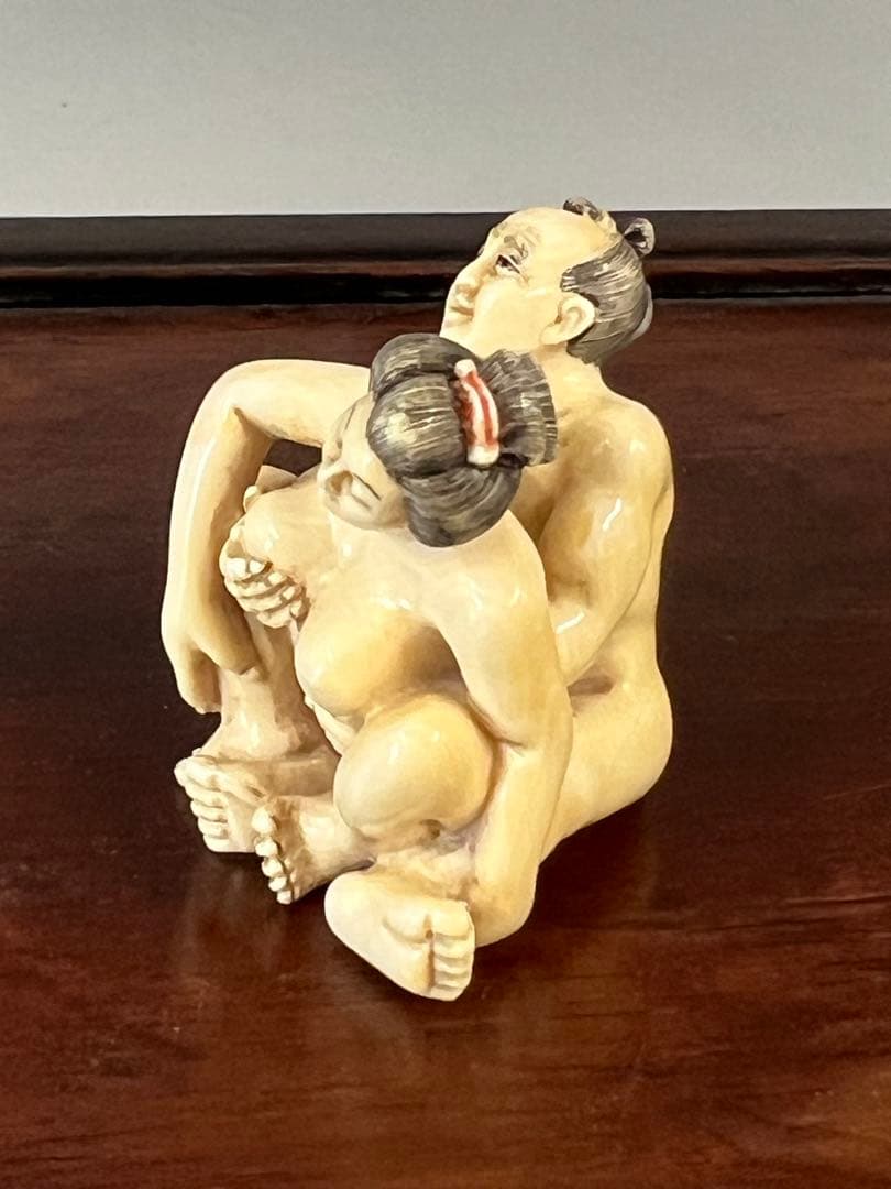 鈴坊 極上『浮世絵春画』 根付 　　（提げ物 /緒締め /重さ：22g