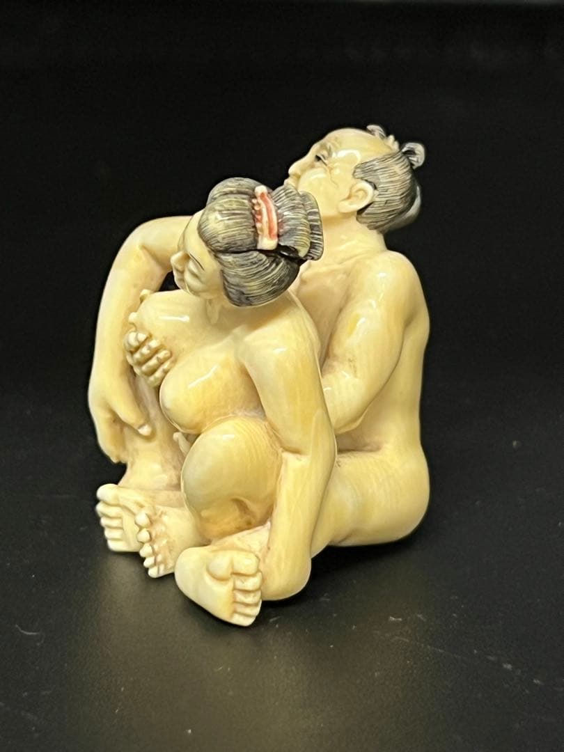 鈴坊 極上『浮世絵春画』 根付 　　（提げ物 /緒締め /重さ：22g