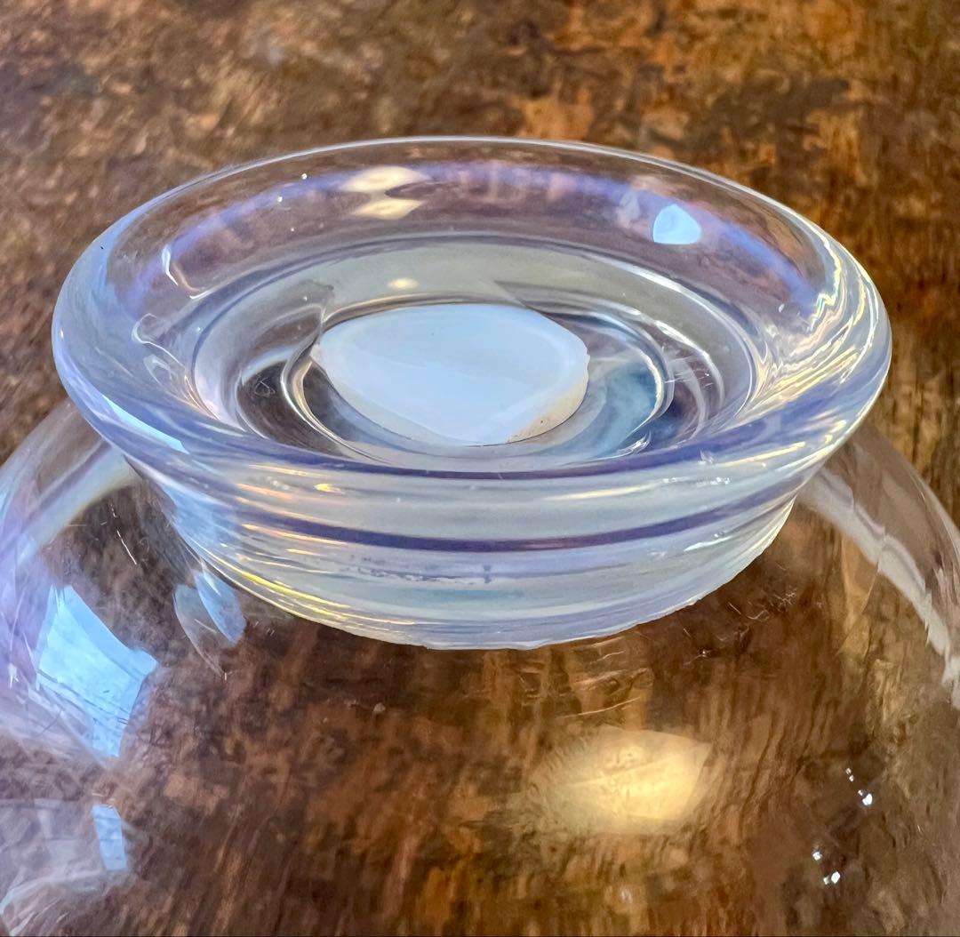 大正ロマン　乳白緑みどり氷コップ　ウランガラス　和ガラス　アンティーク　古道具