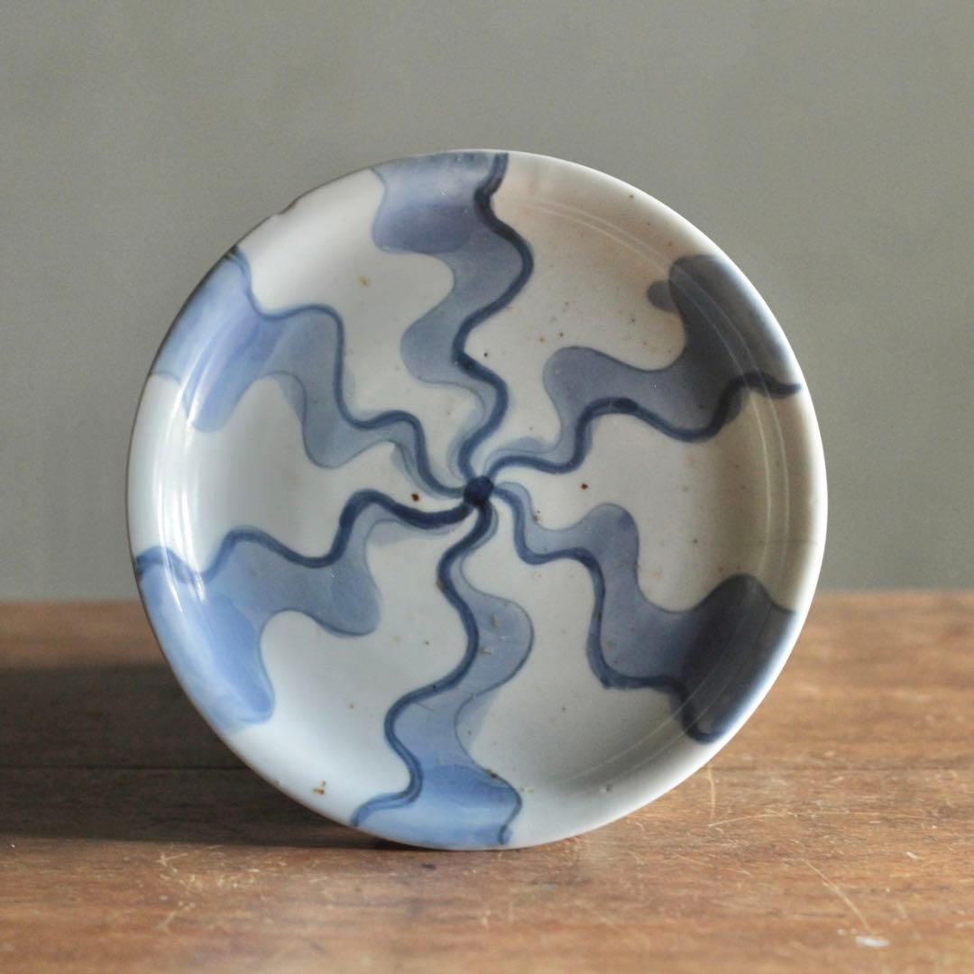 染付 捻文 皿 古美術 古道具 アンティーク 江戸時代 古伊万里