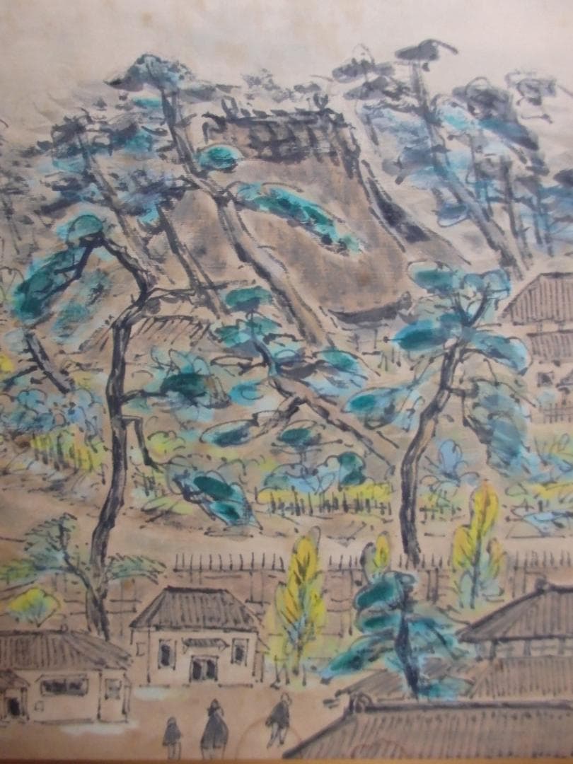 逸品 高橋五仙子『白山灘』明治大正昭和初期を描く新潟の風景画 直筆本物保証 扁額