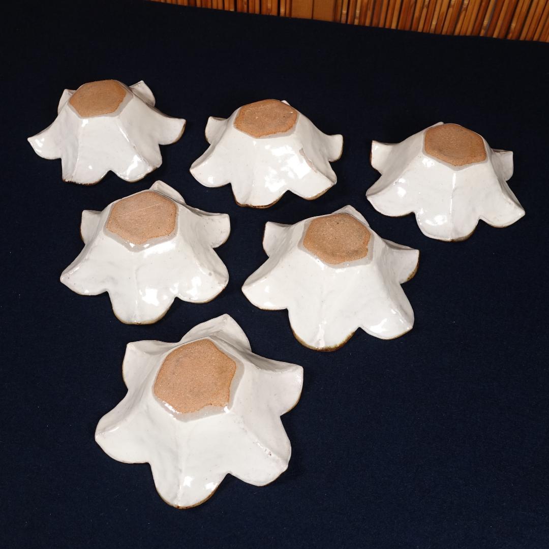 尾形乾山写しの逸品② 百合形向付6客