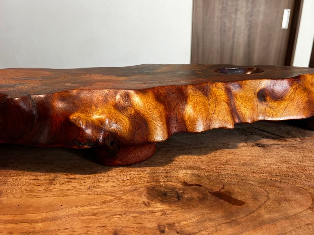 屋久杉　極上品　花台　一枚板