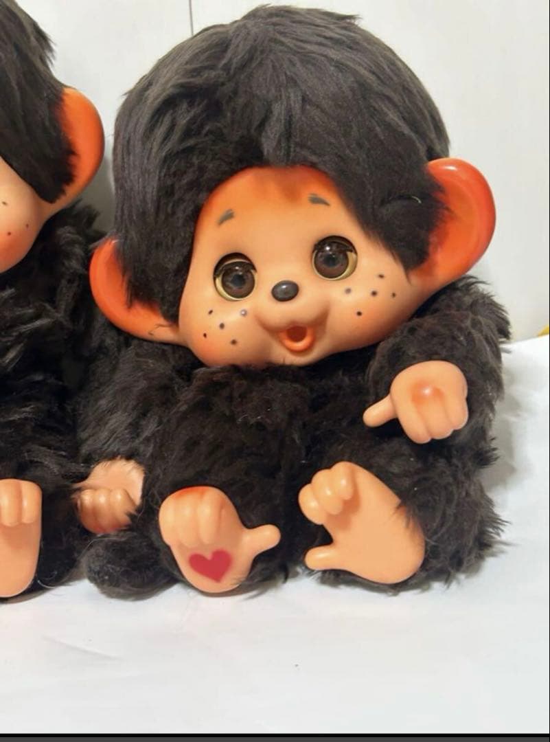 昭和1970年代レトロ　30センチ　モンチッチ　スリープアイ　ハートマーク❤️