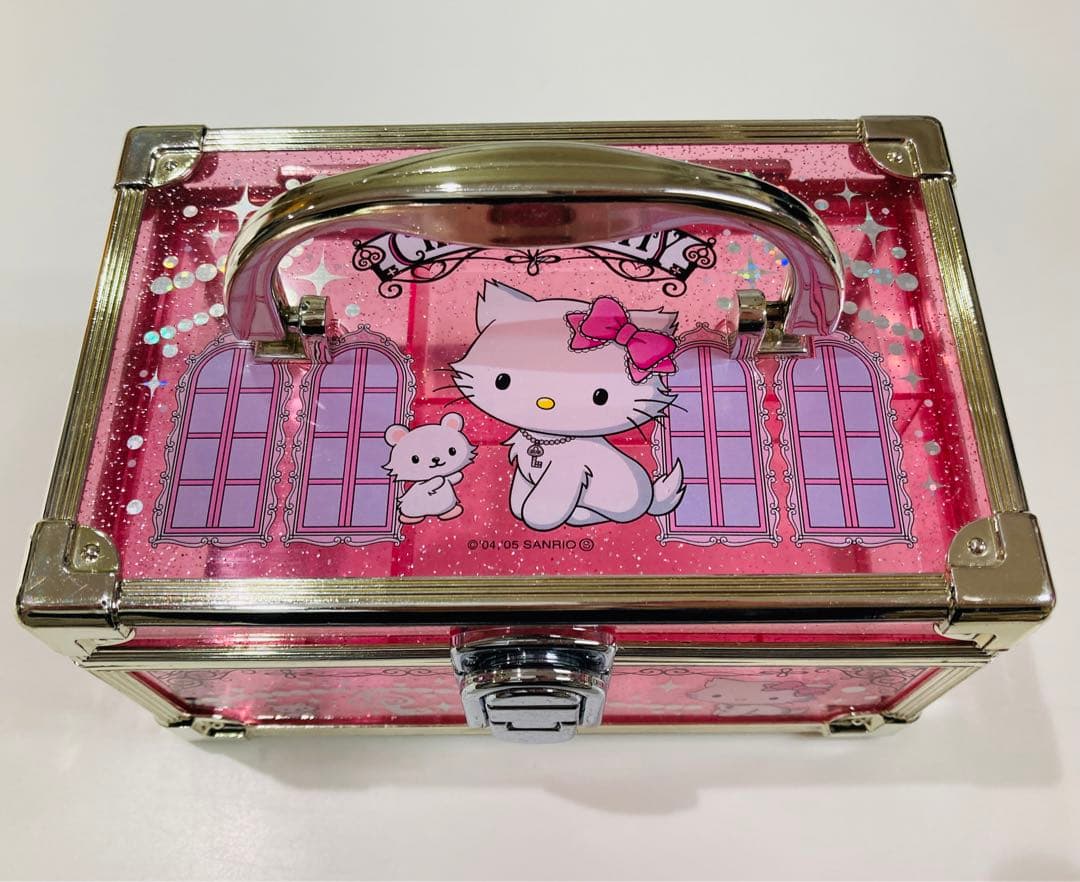 【美品】チャーミーキティ ✨️レア✨️ バニティケース 2005 レア ピンク ラメ