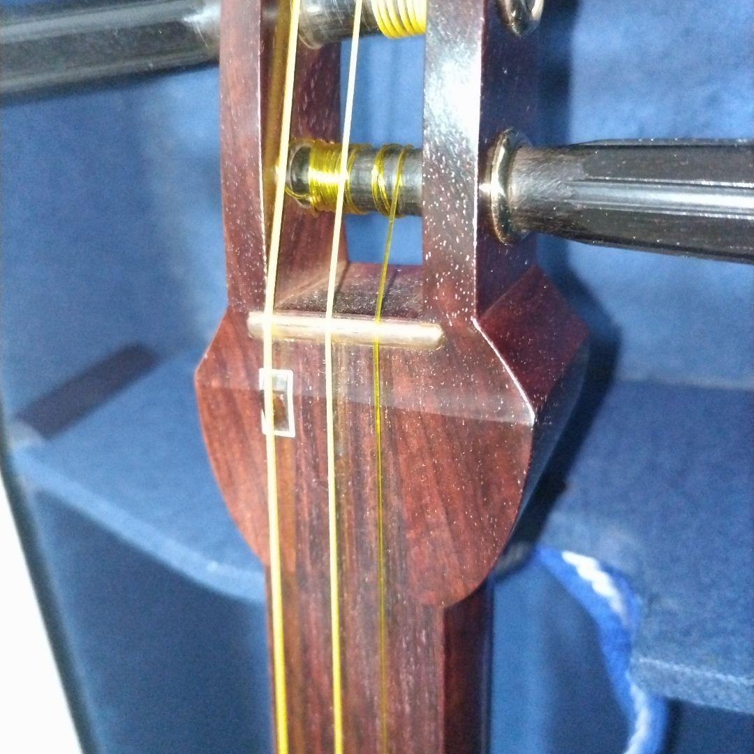 三味線 中棹 東さわり有り　短棹　破れ無し　ハードケース付き