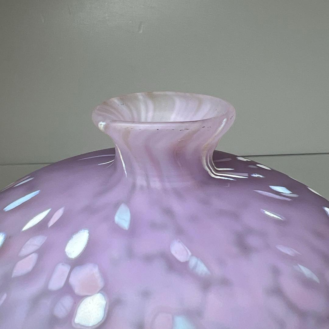 藤田喬平 金彩 ガラス花瓶 H14cm 東キ7-1218①