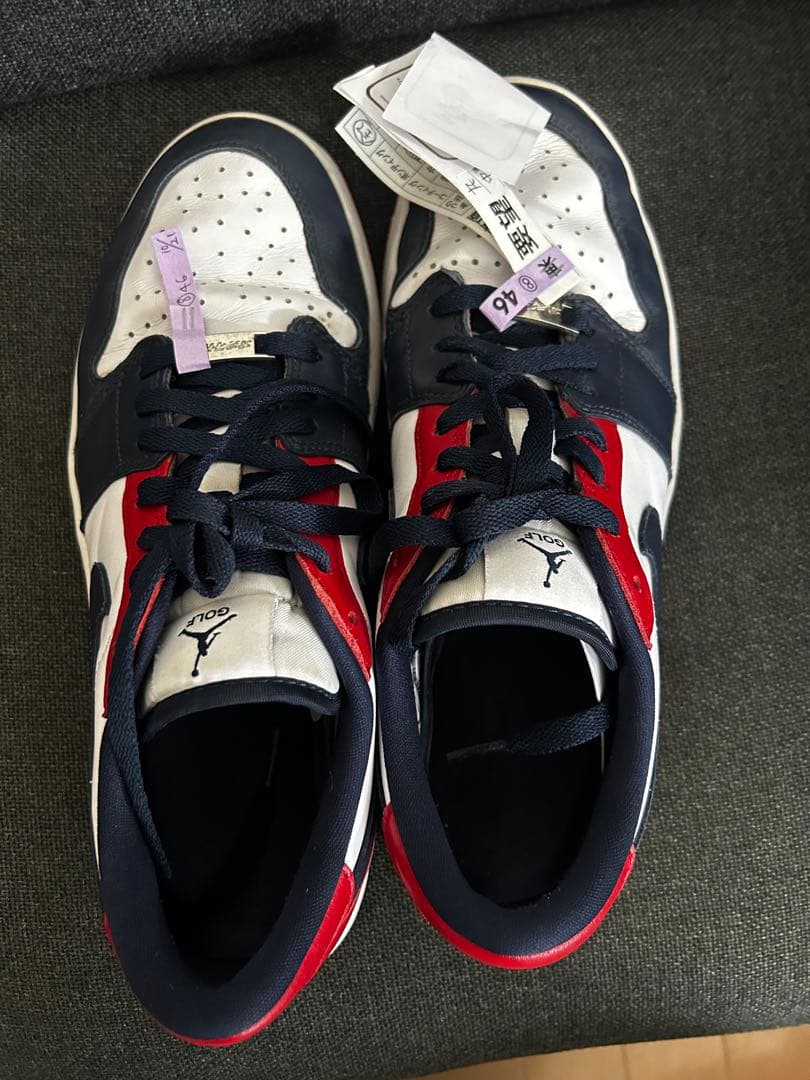 ［クリーニング済み　中古］ナイキ　エアジョーダン1 LOW ゴルフシューズ