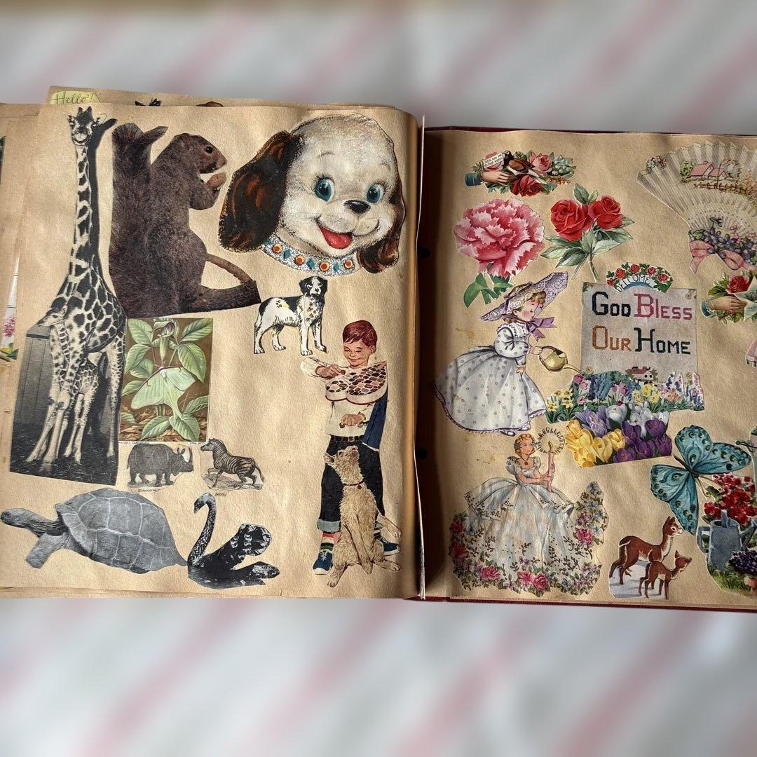 アメリカ　スクラップブック　ジャンクジャーナルレトロな紙もの　1960〜70年代