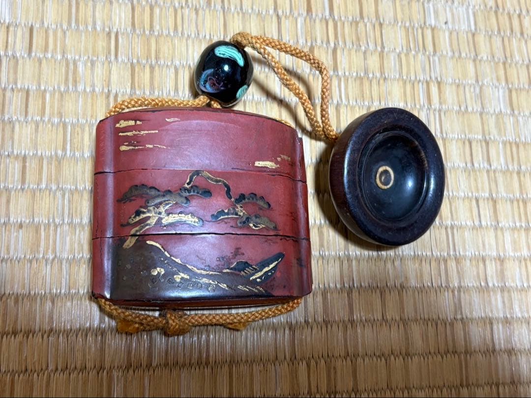 蒔絵　印籠　富士の図　根付け