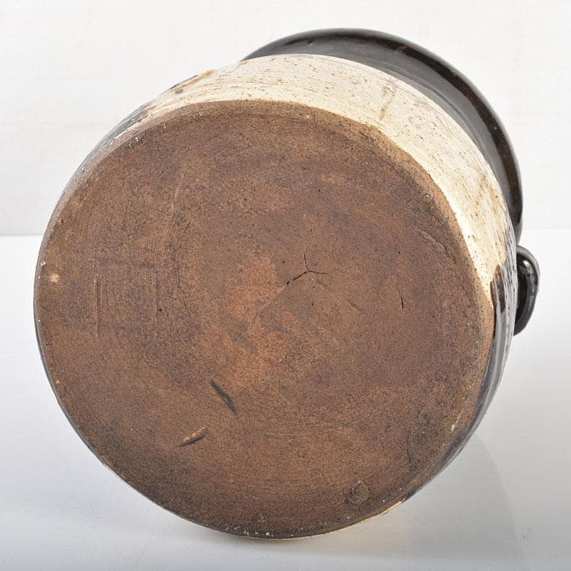 北大路魯山人作　黒織部　水指　時代箱付　V　R6469B