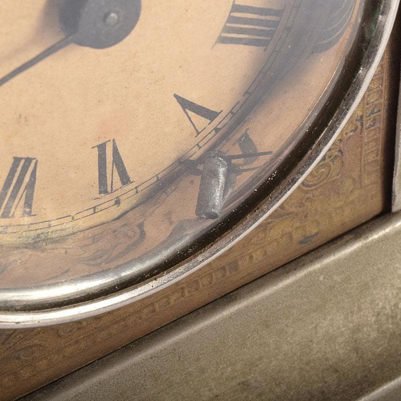 アンティーク　昭和レトロ　謙信洋行　置時計　ゼンマイ式　ジャンク品　VR8849