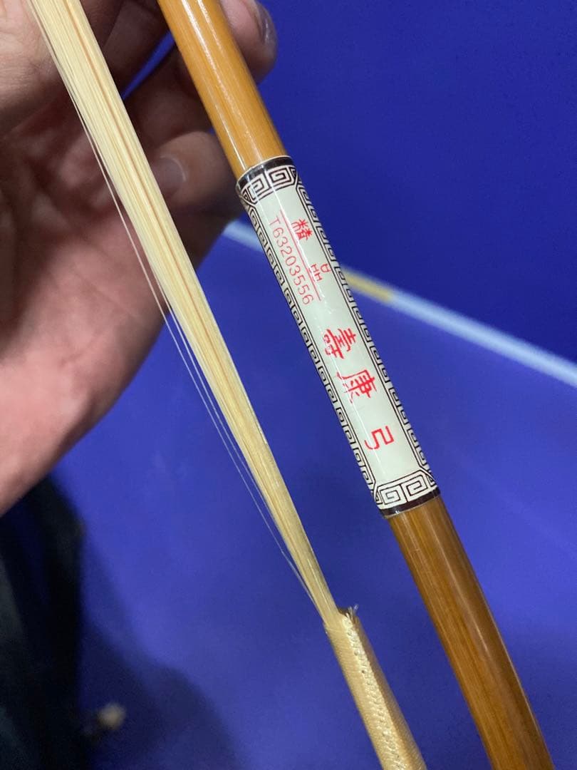 B）中国民族楽器 丁豪康精製 高級 明清古料 老紅木 二胡 弓 ケース 付属品付