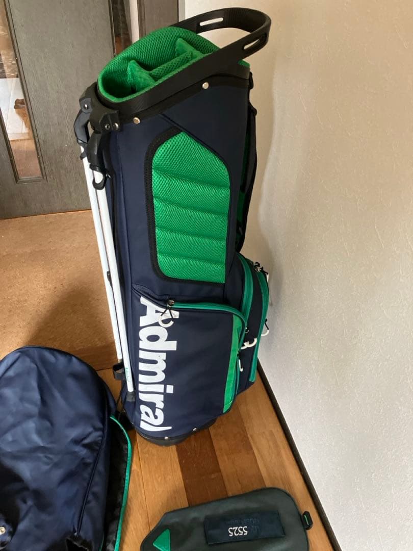 Admiral スタンドゴルフバッグ ネイビー/グリーン