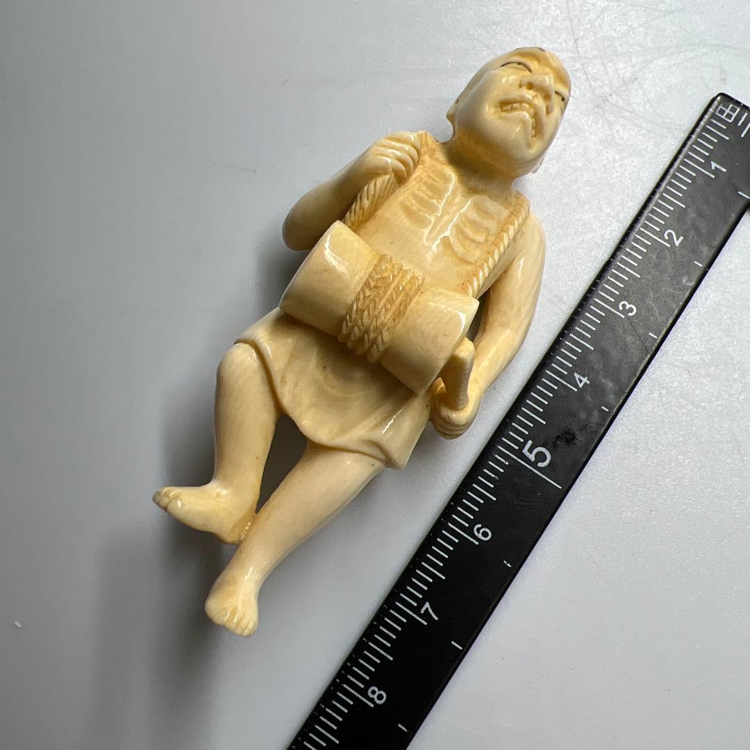 在銘和彫人物根付　18g 東Y8-0206☆2Fトヒコオ