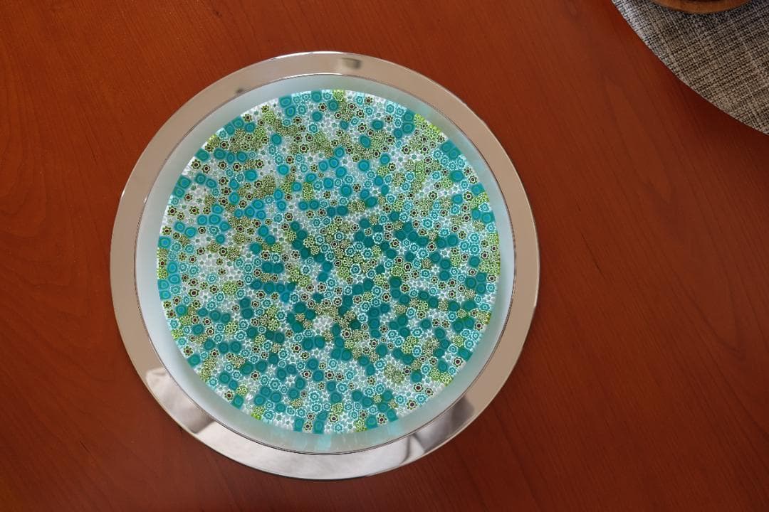 ヴェネチアングラス ミルフィオリ プレート ムリーニ 江波冨士子 花瓶 田子美紀