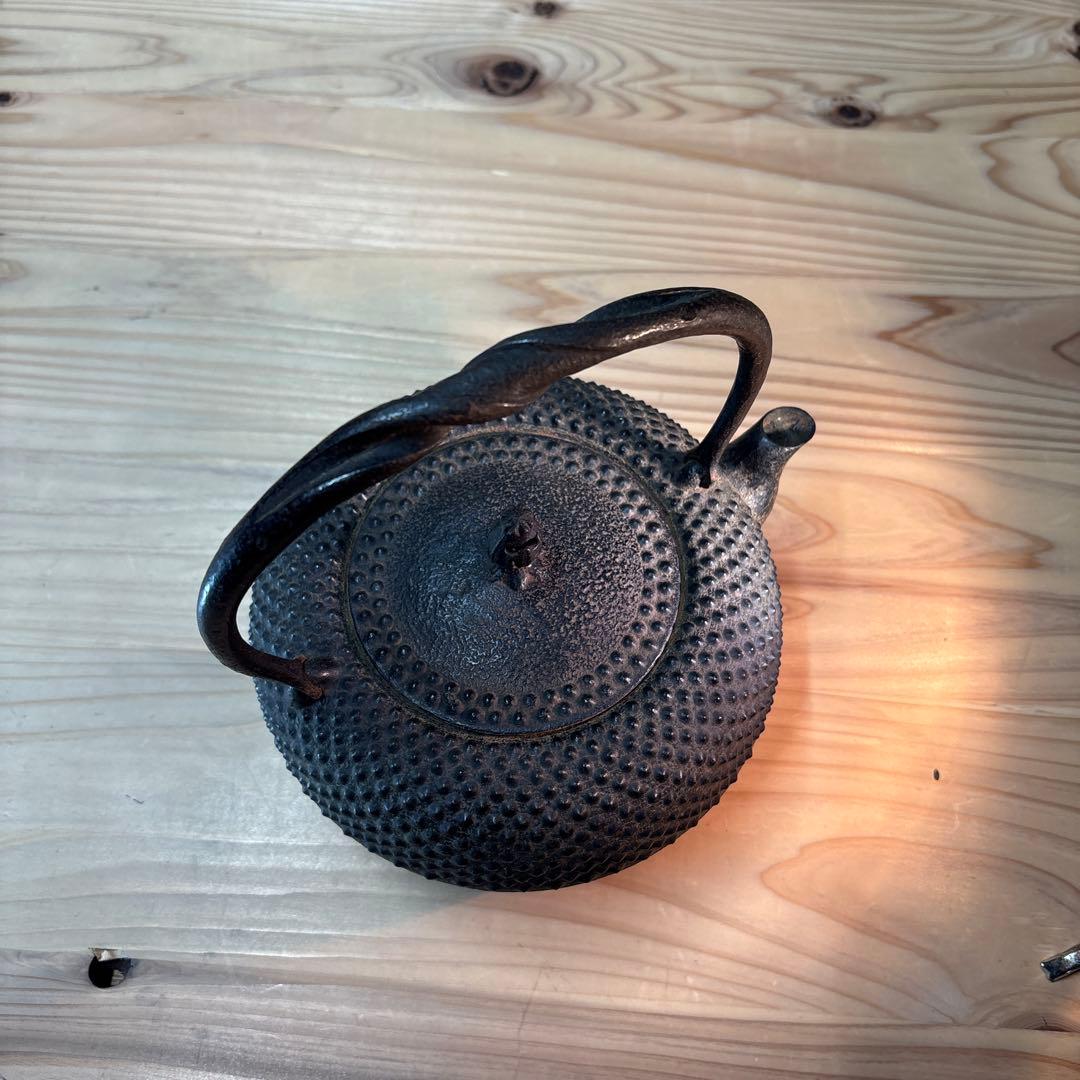 昭和レトロ　南部鉄器　虎山工房　鉄瓶　骨董品