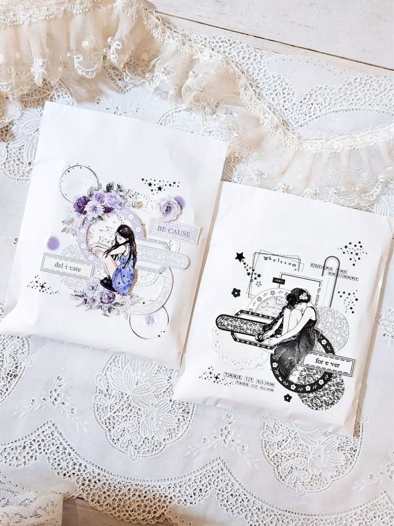 コラージュ素材　紙もの　素材紙　【2547】