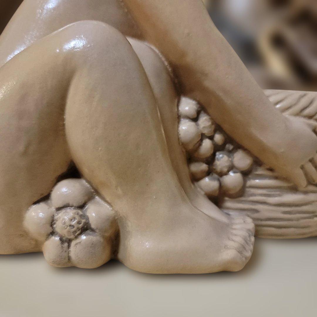 70's　昭和レトロ置物　鉢カバー　プランタースタンド　オブジェ　置物　希少