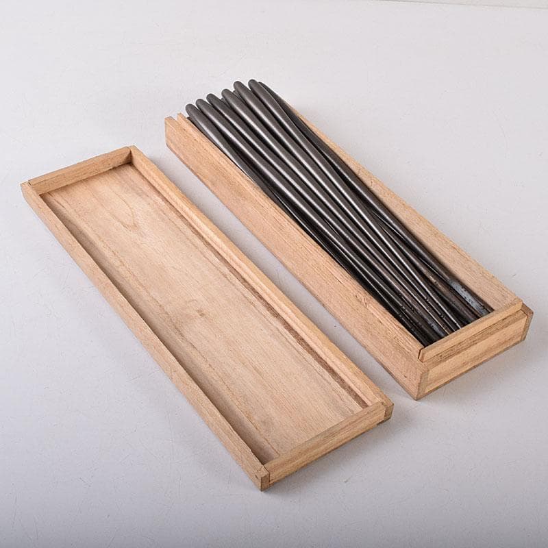 茶道具　銅製　手焙用火箸　13膳まとめて　書付箱　M　8070