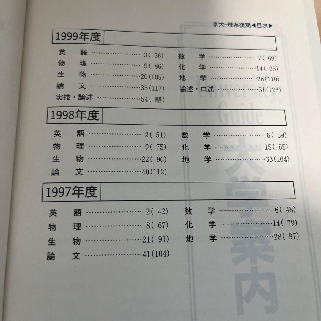 教学社赤本　京都大学後期入試　２冊セット　京大 理系 後期 2003年2006年