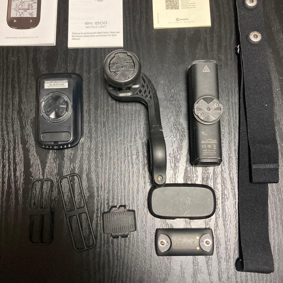 サイクルコンピュータ ライト ケイデンスセンサー 心拍計　igp sports