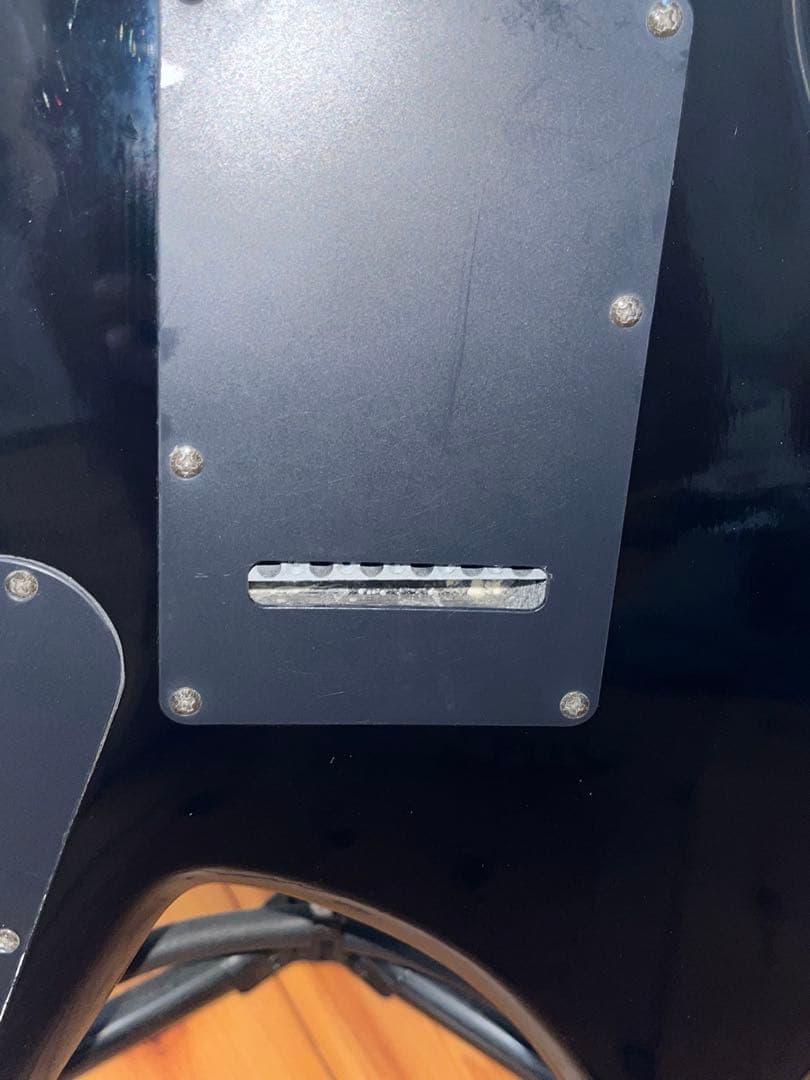 【ふぐたアナゴさん】送料込‼️ 変形ギター 音出し確認済 黒 モッキンバード