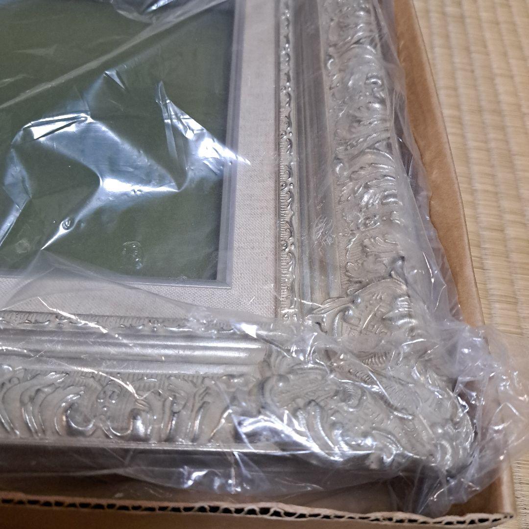 新品★豪華　F4号　高級油彩額　シルバー