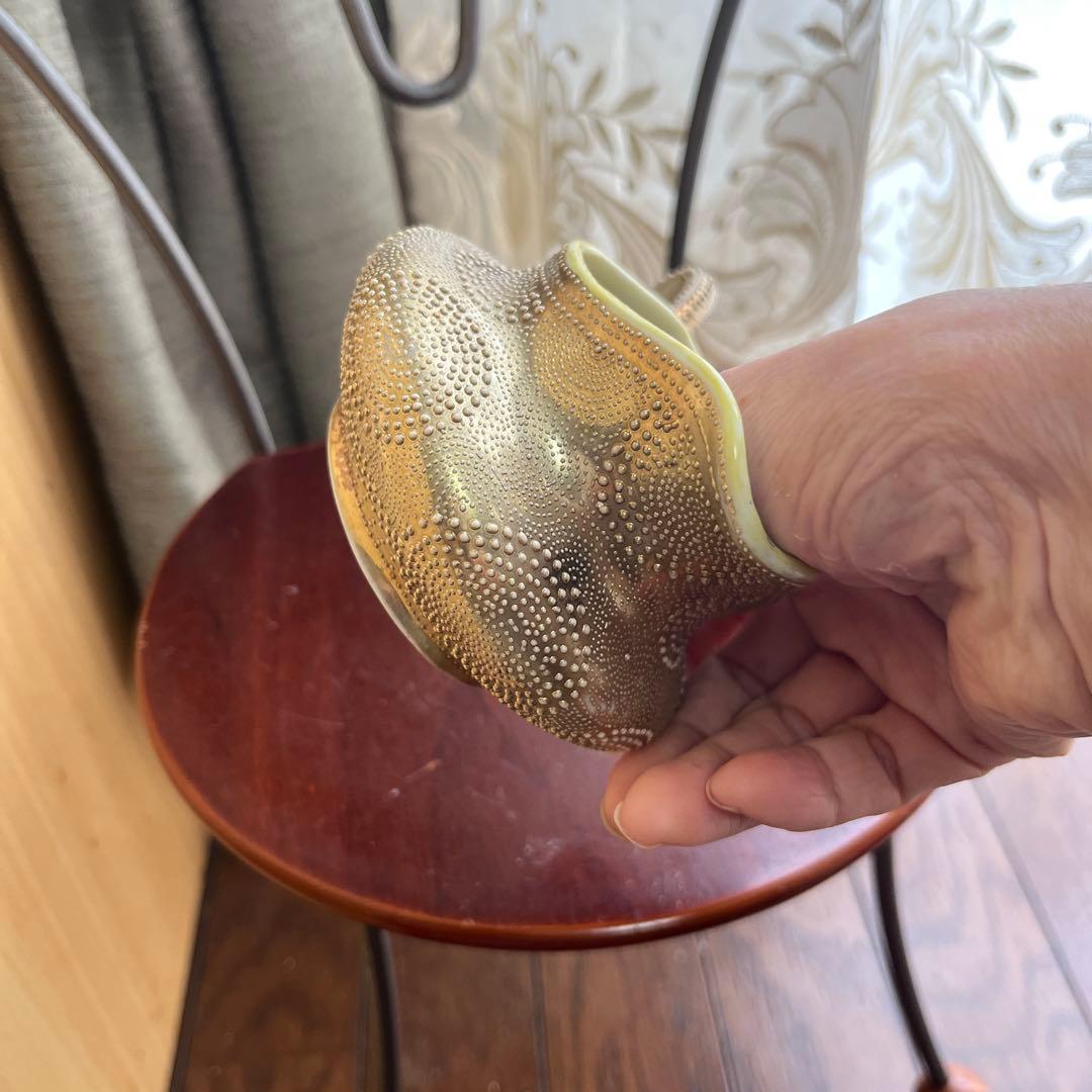 オールドノリタケ金と金点盛りのクリーマー美術品メープル印1890年代技術力の凄さ