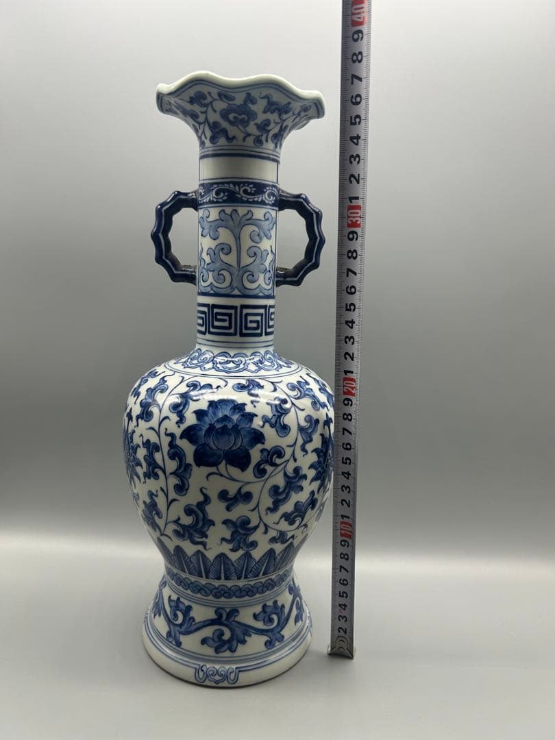 【骨董美品】中国古代　青花模様　壺