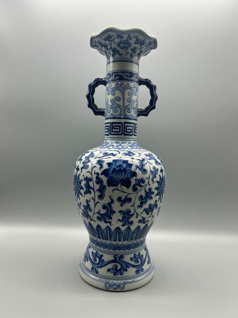 【骨董美品】中国古代　青花模様　壺