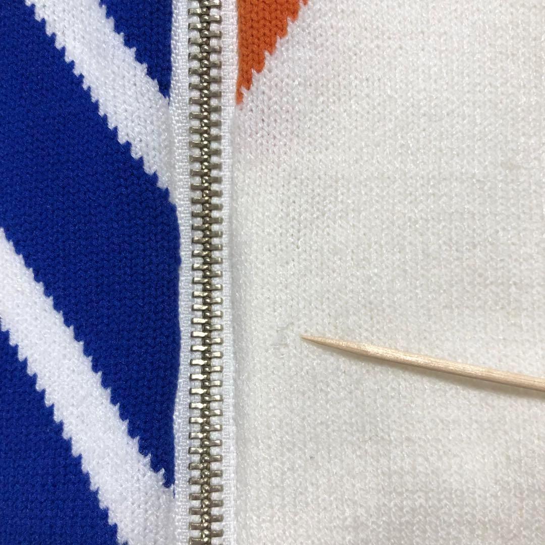 ジャックバニー ダブルジップ ニット ジャケット 裏地付 ホワイト サイズ5