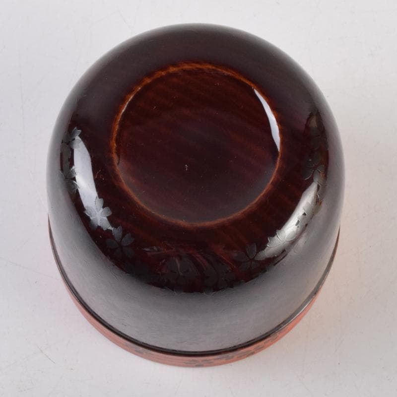 茶道具　中村香鳳作　夜桜蒔絵　珠光棗　共箱　V　9101