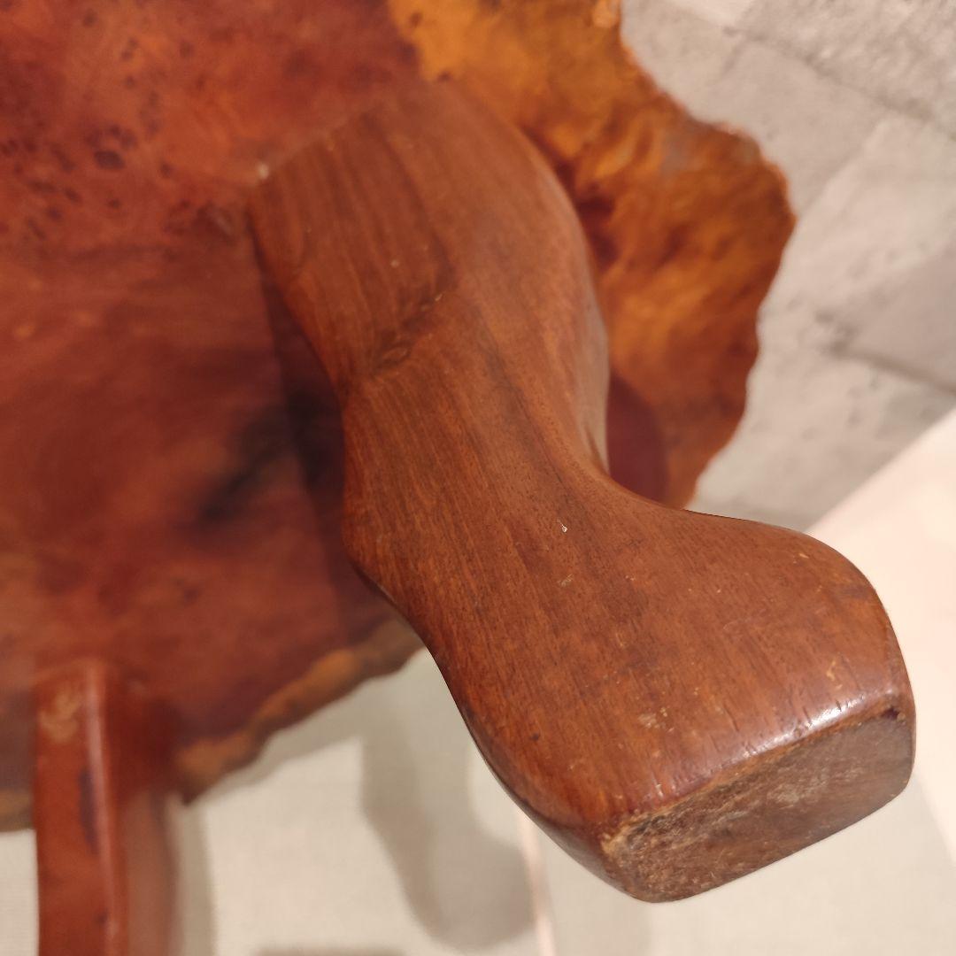 希少 花梨 唐木 テーブル 一点物 銘木 一枚板 瘤杢 花台 ローテーブル