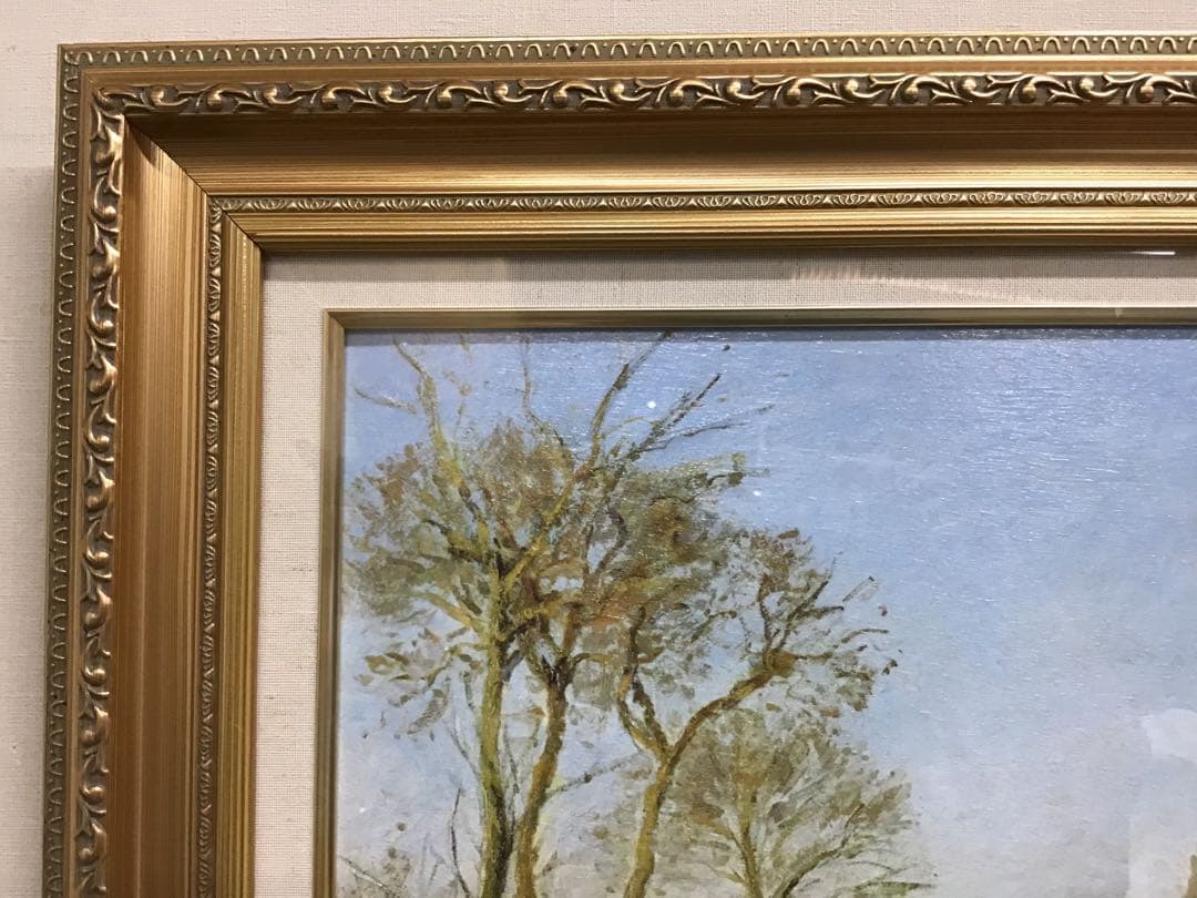 管44☆絵画☆カミーユ・ピサロ☆村の入り口☆複製画