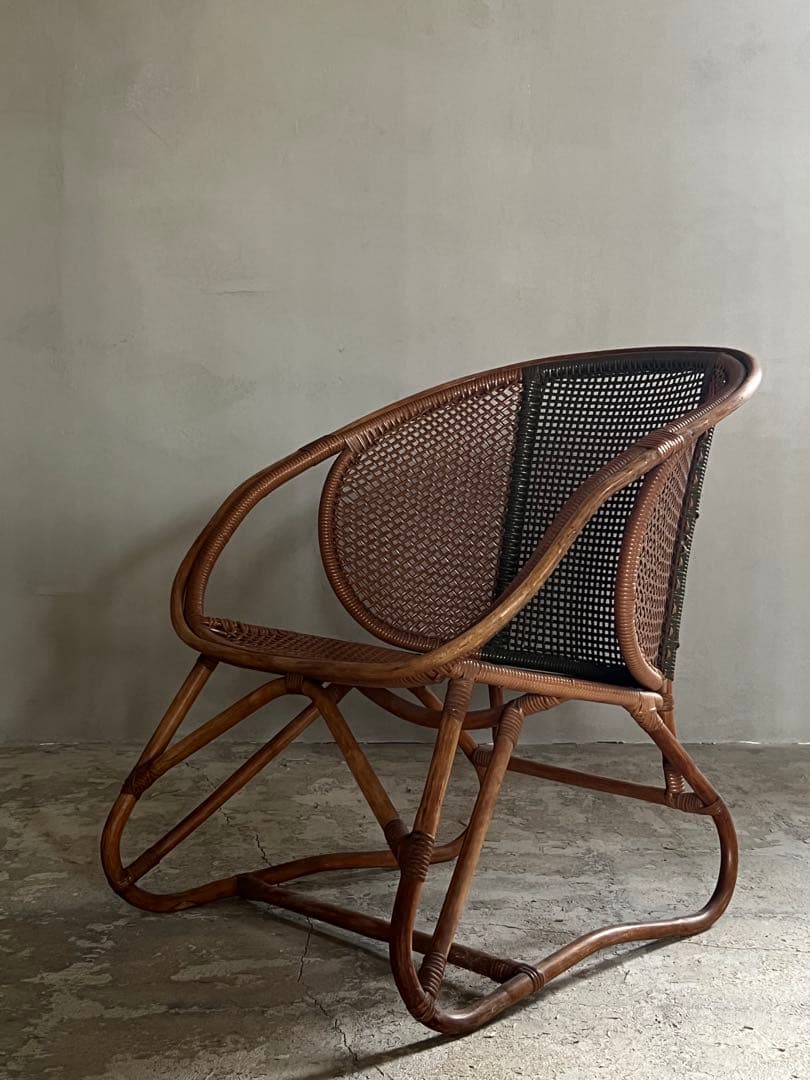ヴィンテージ ラタン 曲木 ソファー ／ ガーデンチェアー 建築 インテリア