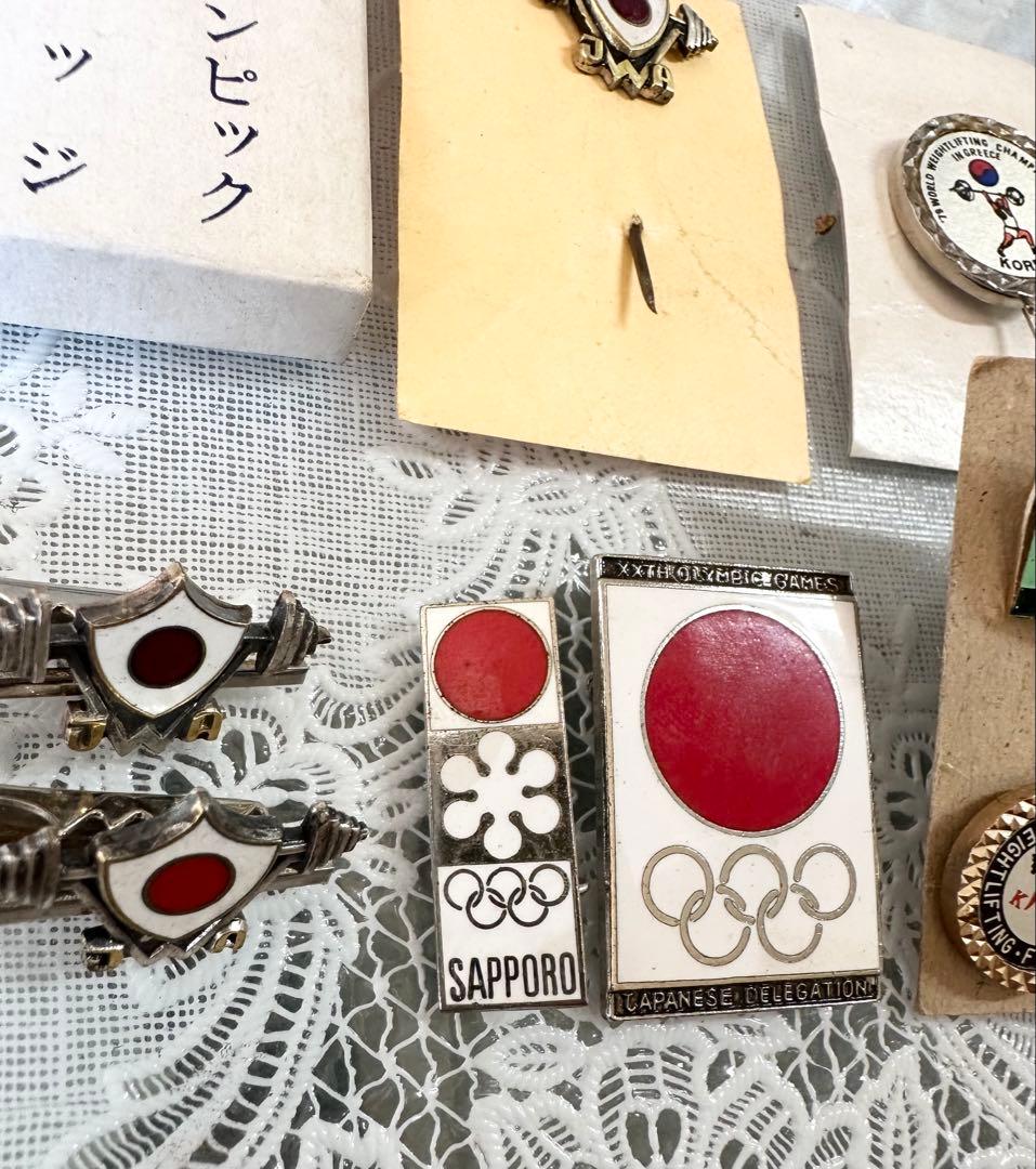 札幌オリンピック日本代表バッジセット10点✨オリンピック　激レア　希少　重量挙げ