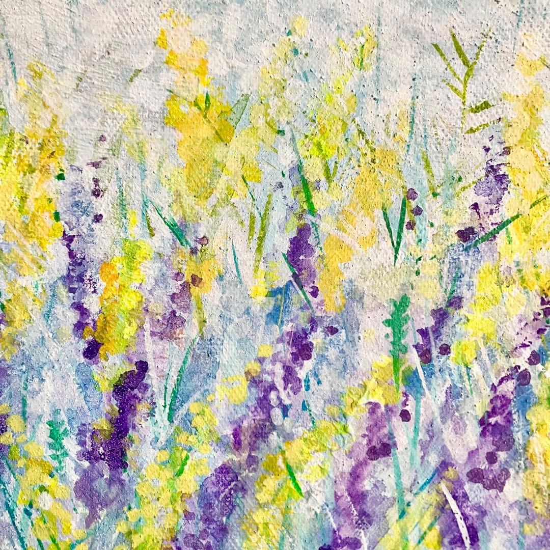 flower garden＊10号キャンバス　絵画　原画　風景画　春　大きい
