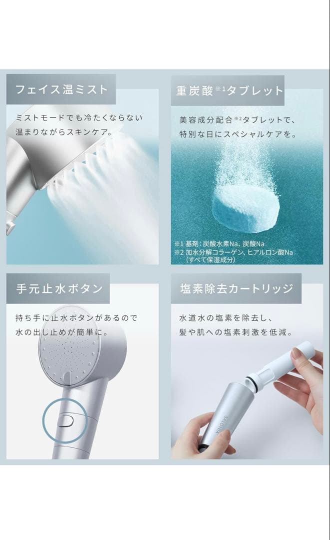 SALONIA サロニア シャワーヘッド ファインバブルクリア　SAL23303