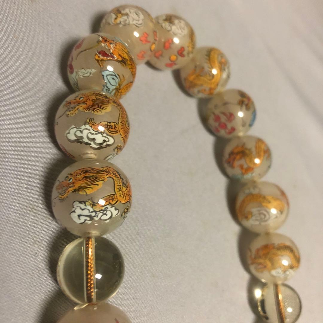 北京ガラスと黄水晶念珠