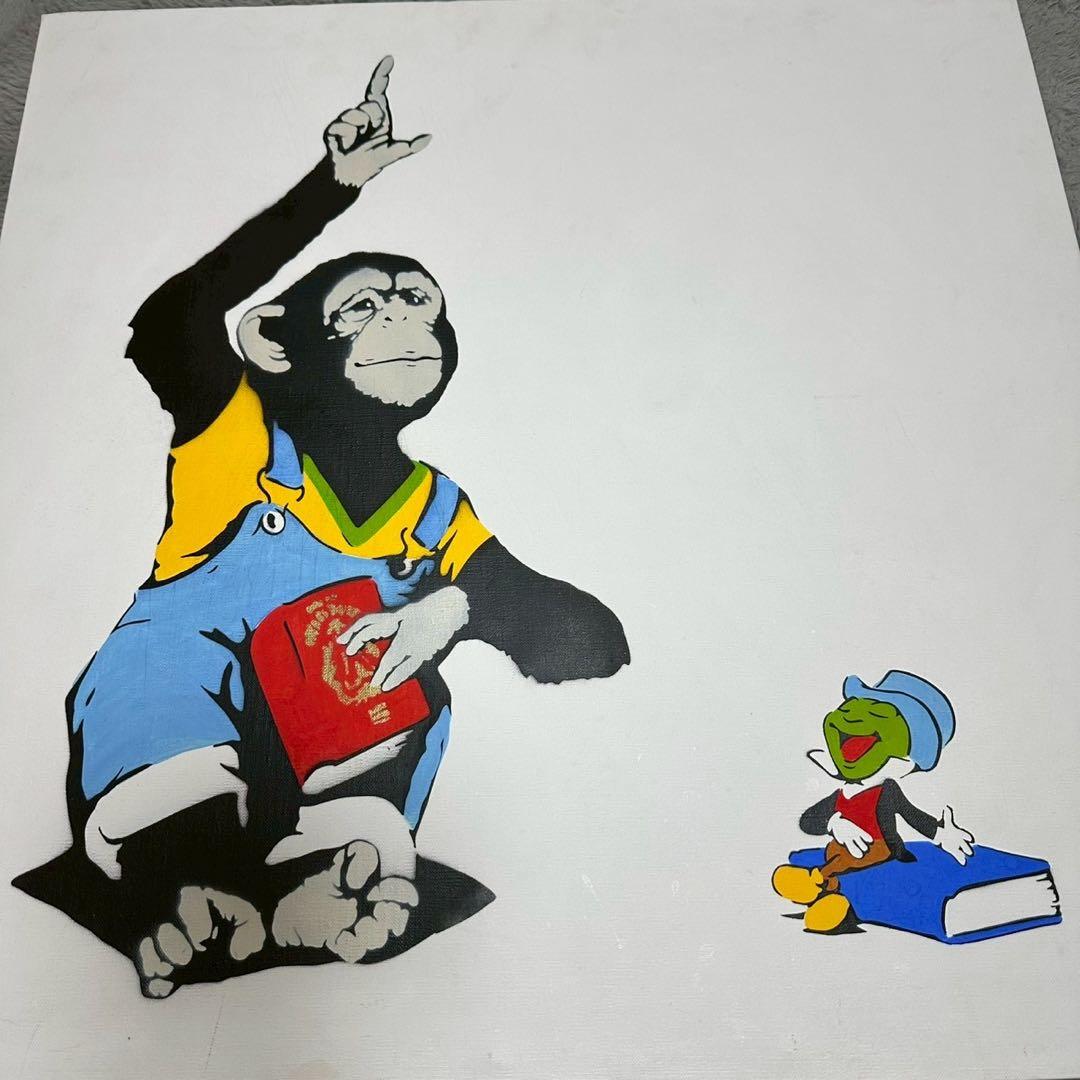 【激レア】kurry ステンシルアート モダンアート 猿 ジミニー 3枚限定