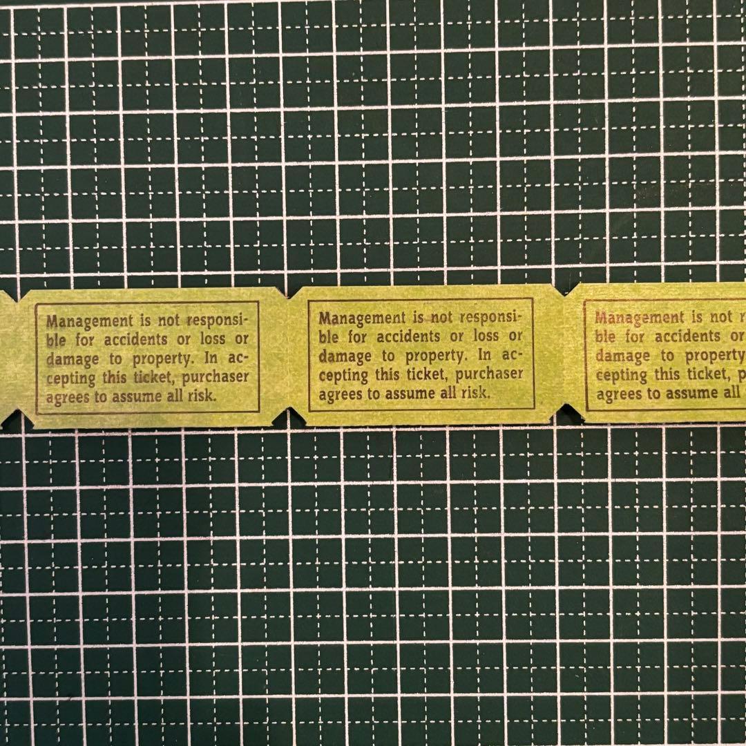 1点限り未使用 ヴィンテージ ロールチケット / 海外紙もの ジャンクジャーナル