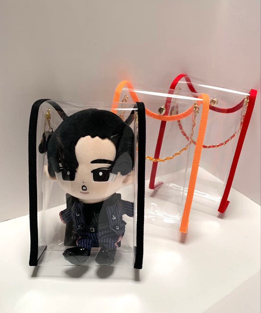 くまくまぷー　すのチルポーチ　2体用　黒　3体用　オレンジ