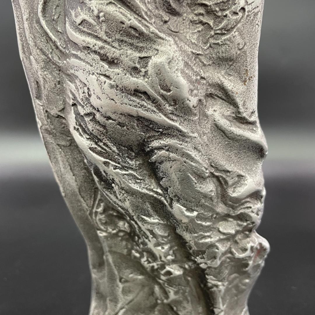 銘有 田島義朗 アルミ鋳物製 造形彫刻 現代彫刻 高さ32.5cm SB20