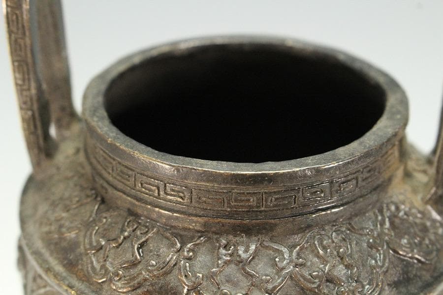 古銅 鬼持ち香炉 仏教美術(K-LC969)