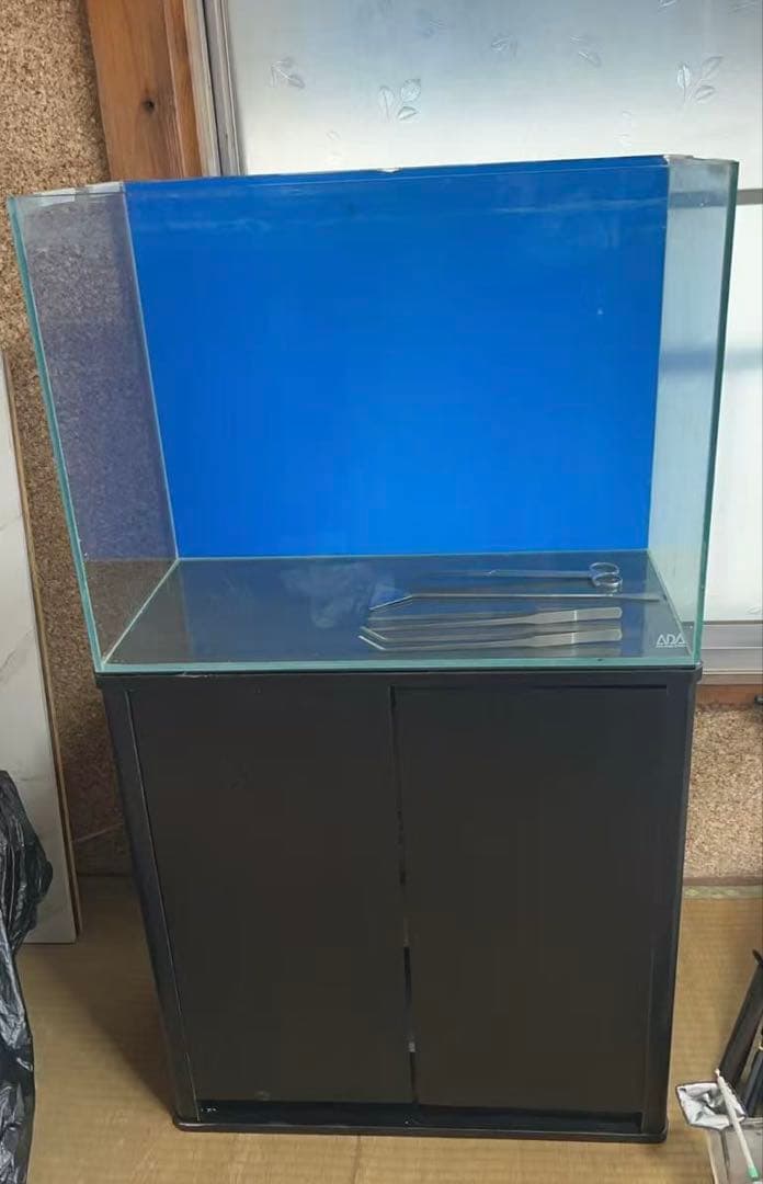 引き取り限定⇒ADAガラス水槽60-45-30 水槽台セット