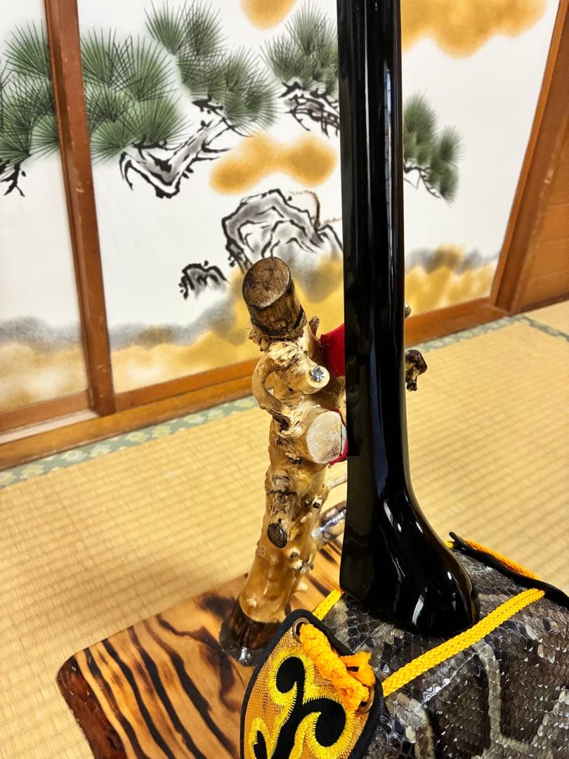 沖縄三線！貴重！知念大工型！本張り【一枚張り】