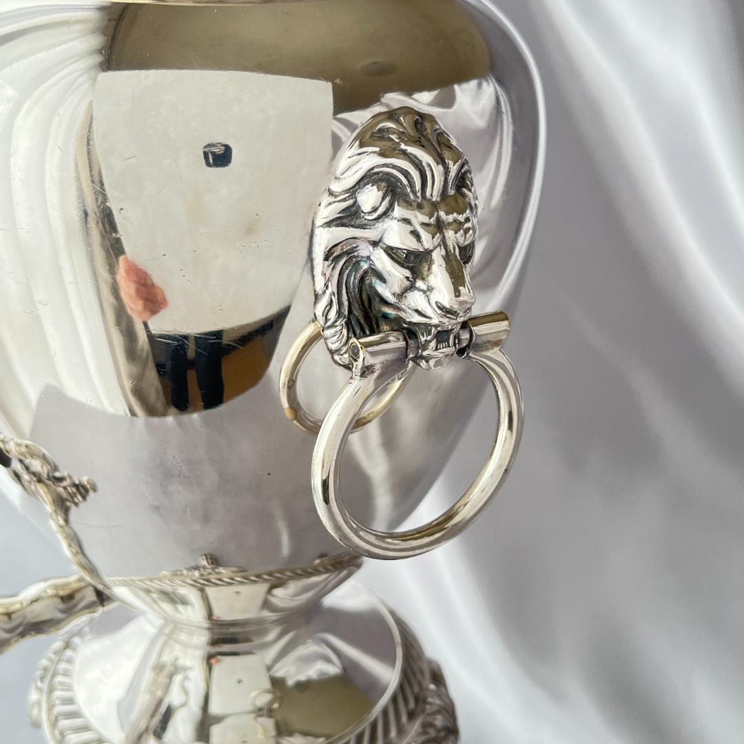 【International Silver 】ライオンのサモワール サーバー